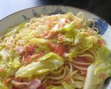 春キャベツとベーコンとアンチョビのパスタ作り方14写真