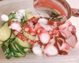 超簡単！タコときゅうりだけの酢の物作り方3写真