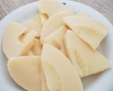 めんつゆで簡単♪鶏皮でタケノコの炒め煮作り方1写真