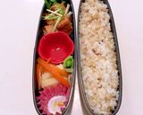 春のガーリー海苔弁当 簡単 4月弁当作り方3写真