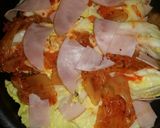 キムチチゲ風卵&チーズ味作り方1写真