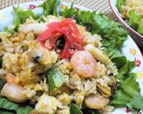 節約!もやしと豆苗の味噌バター和風炒飯作り方14写真