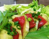 自家製醤油アボカドと漬け鮪のカルパッチョ作り方2写真