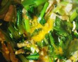 小松菜と豚バラ肉の豚骨味風♡玉子とじ♪作り方8写真