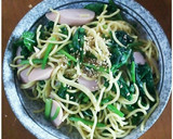 簡単！ほうれん草と魚肉ソーセージ焼きそば作り方6写真
