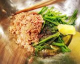 セルバチコ(ルッコラ)の納豆パスタ作り方3写真