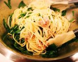 セルバチコ(ルッコラ)の納豆パスタ作り方4写真