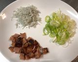 簡単！焼豚しらすチャーハン作り方1写真