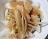 海蘊と独活の辛子酢味噌作り方4写真
