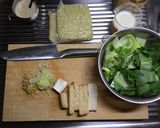 青梗菜の豆乳味噌クリーム焼きそば作り方1写真