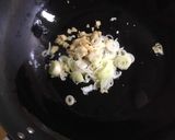 青梗菜の豆乳味噌クリーム焼きそば作り方2写真