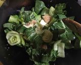 青梗菜の豆乳味噌クリーム焼きそば作り方3写真