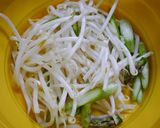 レンジで簡単ナムル！レモンもやし唐揚げ作り方1写真