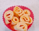 レンジで簡単、お弁当薄焼き玉子くるくる巻作り方5写真
