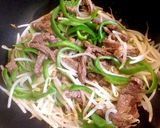青椒肉絲風のオイスターソースで炒め物作り方7写真