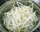 鳥胸肉の茹で汁と春野菜の中華丼作り方6写真