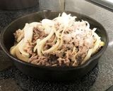 牛とじ！スキレットで。作り方2写真