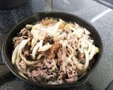 牛とじ！スキレットで。作り方3写真