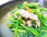 鳥胸肉の茹で汁で簡単洋風ガーリック煮浸し作り方3写真