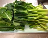 ビールが進む…ニンニクが効いた青菜炒め！作り方2写真