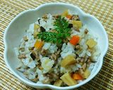 筍と椎茸のそぼろ混ぜご飯作り方4写真