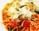 セルバチコ(ルッコラ)のトマトパスタ作り方10写真