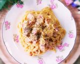 ワンポット♥ベーコンと豆乳のカルボナーラ作り方6写真