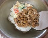 納豆とポテサラの南高梅ご飯作り方3写真