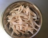 鶏胸肉とじゃがいもの千切りポテトサラダ作り方1写真