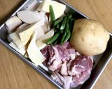 春野菜と鶏モモ肉のペペロンチーノ作り方1写真