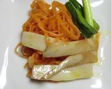 人参とかまぼこのワサビ醤油入りオイル漬け作り方6写真
