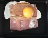 バジルライス！半熟目玉焼き添え作り方2写真