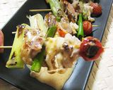 ごちそう！豚コマ＆ごまダレ串焼きサラダ作り方8写真