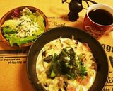 低糖質・糖質ゼロ麺で明太クリームパスタ風作り方4写真