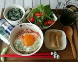 コンビーフごはん目玉焼きのっけ丼作り方4写真
