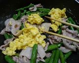 アスパラ･豚バラ･たまご炒め作り方4写真