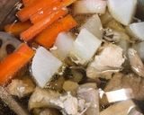 鶏肉、野菜、木の子を蒸したもののおひたし作り方2写真