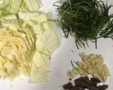 おかひじきとキャベツのパスタ作り方1写真