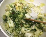おかひじきとキャベツのパスタ作り方4写真
