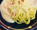 新玉・カニかまホワイトソースパスタ作り方6写真