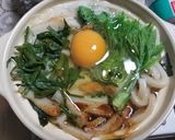 コシアブラなど山菜入りなべ焼きうどん作り方8写真