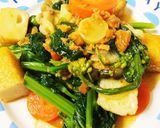 さっと簡単♪菜の花とさつま揚げの麻婆炒め作り方4写真