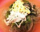 夏にサッパリ蒸し鶏サラダ風冷麺作り方2写真