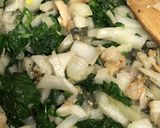 稚貝とほうれん草のバター醤油味のパスタ作り方3写真