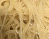 稚貝とほうれん草のバター醤油味のパスタ作り方4写真