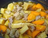 たけのこと鶏肉の煮込み作り方2写真