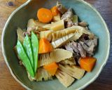 たけのこと鶏肉の煮込み作り方3写真