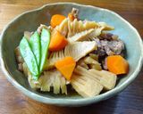 たけのこと鶏肉の煮込み作り方4写真