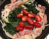ベーコンと野菜の和風パスタ作り方3写真