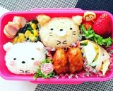 すみっこぐらし❀しろくま&ねこ❀キャラ弁作り方7写真